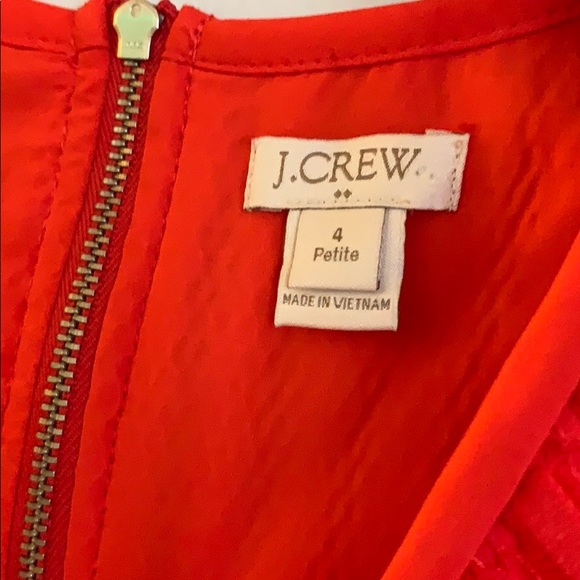 💃🏻J Crew hot red dress zipper back size 4 petite - Picture 3 of 7
